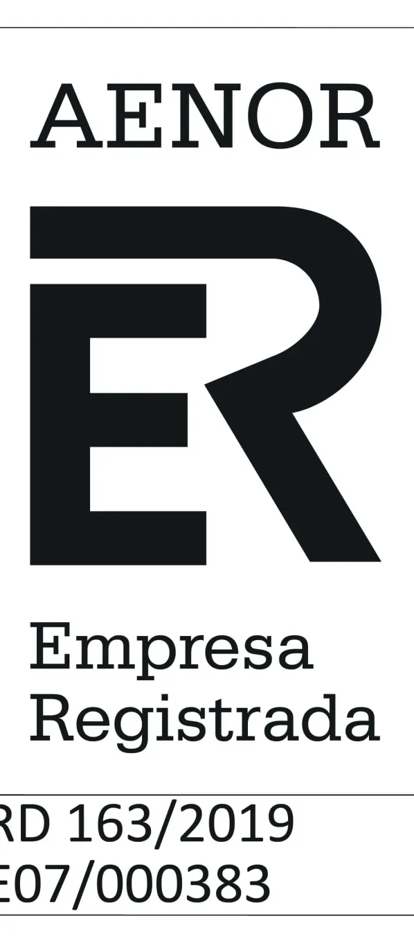 AENOR, empresa registrada.