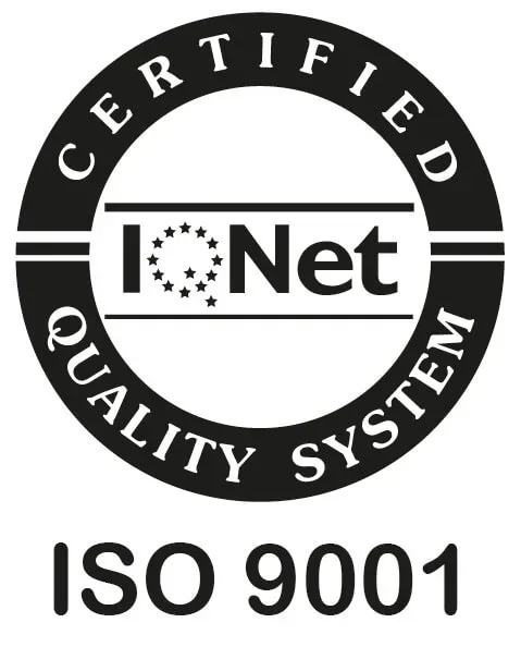 Certified quality system, IQNET, ISO 9001.